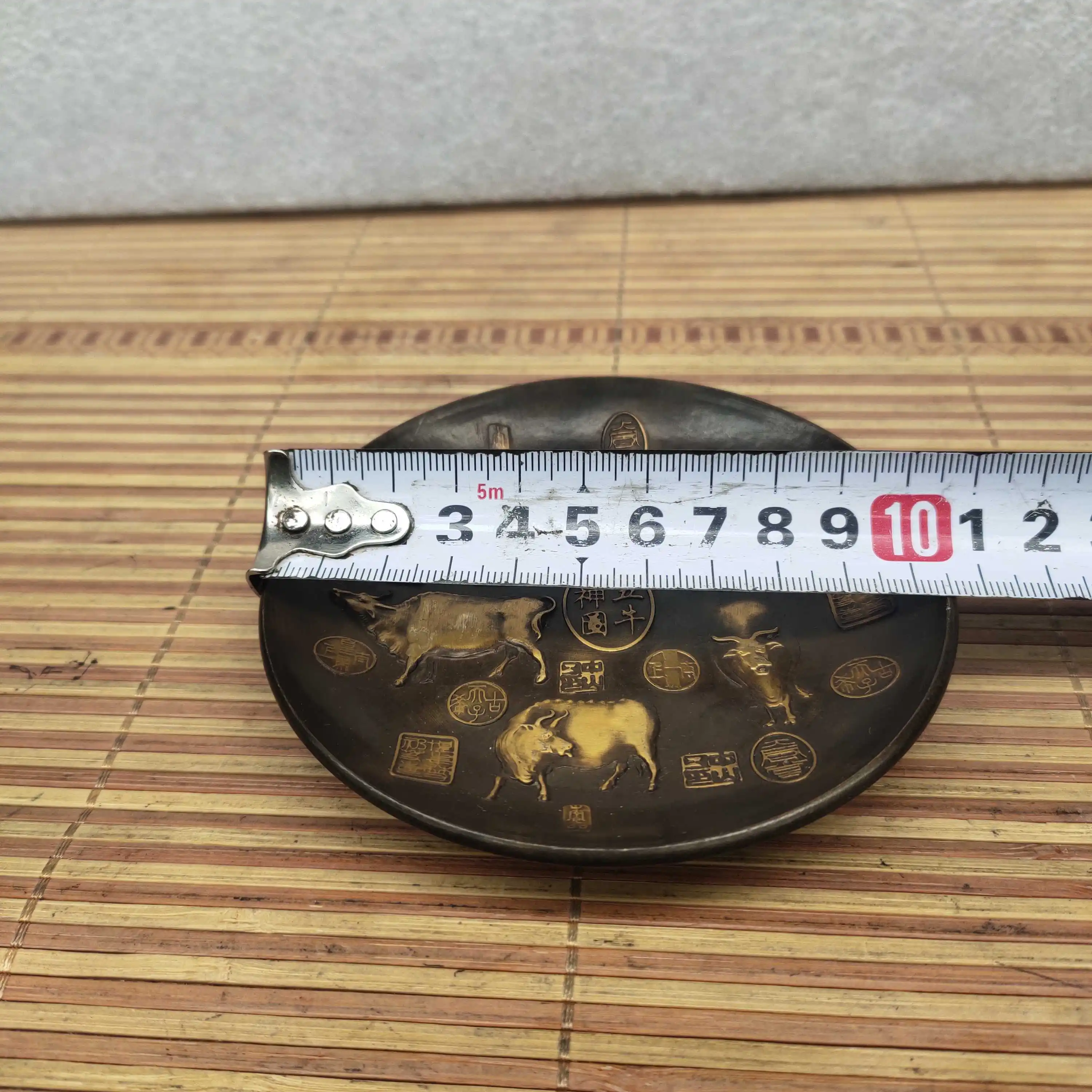 Коллекция китайских старых медных пластин 5 коров/скота украшение для дома