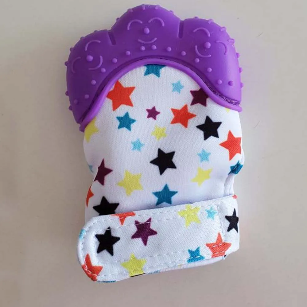 1Pcs Silicone Baby Teether Star Heart Teething Glove Wrapper Sound Chewable Toys | Мать и ребенок