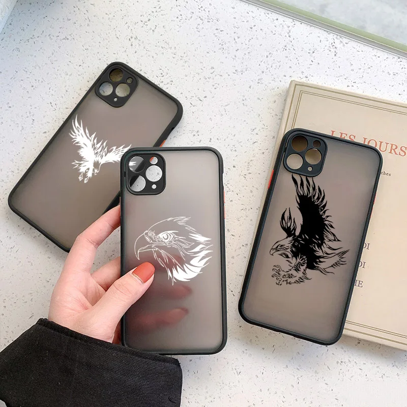 

animal Phone Case eagle hawk case For iPhone 11 12 13 Pro X XR XS MAX MINI SE 2020 6 7 8 Plus PC hard Shockproof TPU Cover Bag