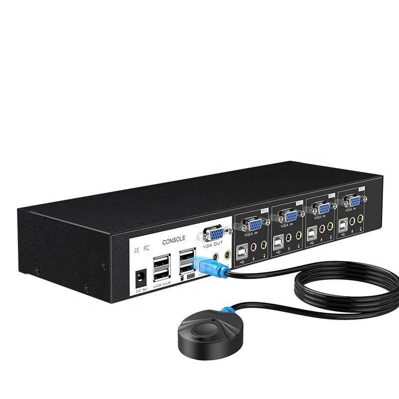 4 порта USB VGA Аудио KVM переключатель автоматический Usb Vga Kvm с аудиовыходом |