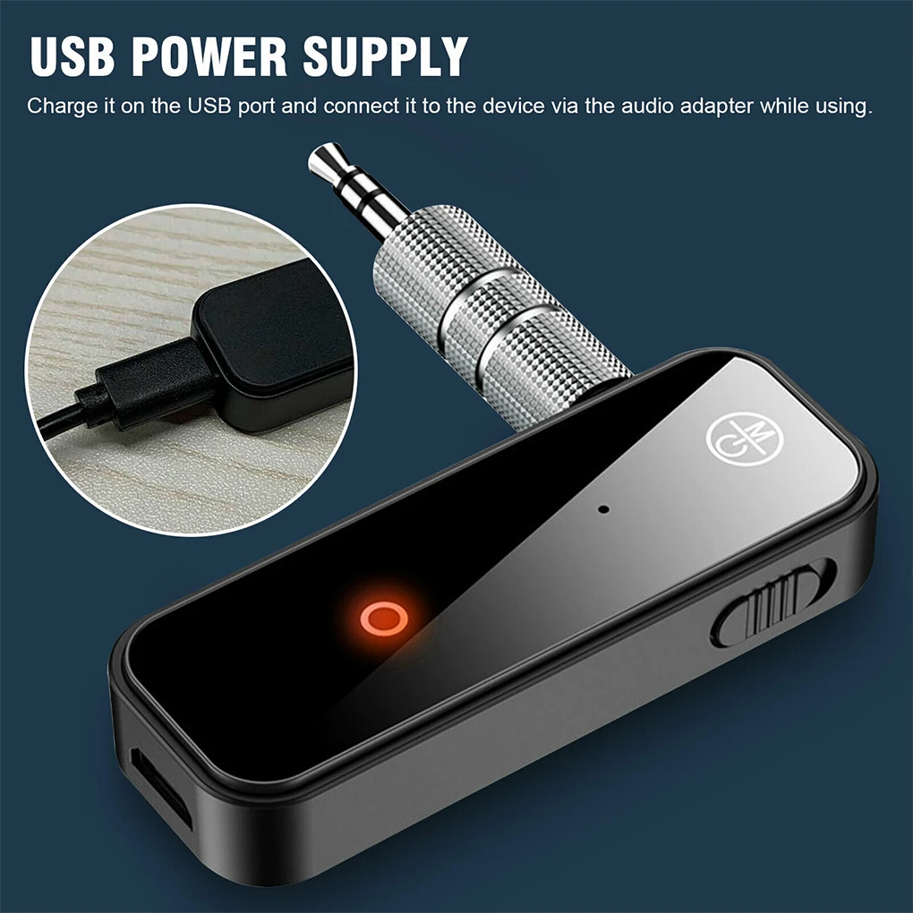 

2 in 1 Wireless Bluetooth 5.0 Receiver Transmitter Adapter 3.5mm Jack For Car Music Audio Aux A2dp Headphone Reciever Handsfree