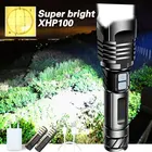 Супер яркий XHP100 мощный светодиодный фонарик Xhp90 Тактический фонасветильник Usb Перезаряжаемый фонасветильник 18650 26650 светодиодный фонарь