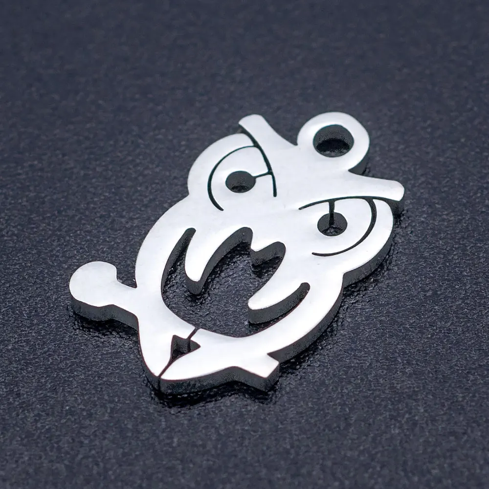 5pcs/lot 316L Stainless Steel Night Owl Charm Pendant – Wholesale Pendants for Necklaces (DIY) image 3