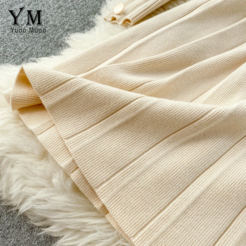 YuooMuoo хорошее качество удобные кнопки дизайн Осень Зима Женское платье Теплый