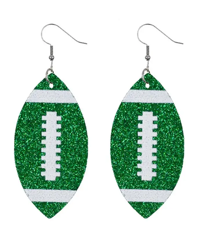 Богемные трехслойные технические большие серьги в виде футбольного мяча для