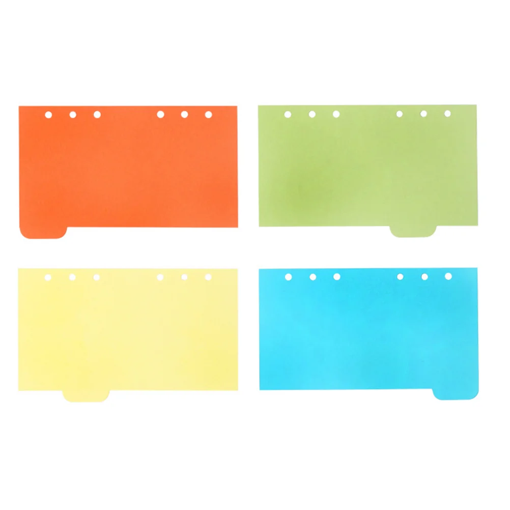 

6pcs A6 Dividers Set 6 Holes Ring Colored Notebook Binders Divider Page Tab Cards Set Notebook Accessories School