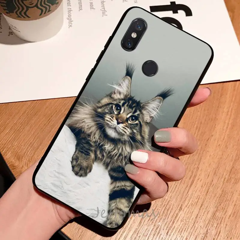 

Cute animal pet maine coon cat Phone Case For Xiaomi Redmi note 7 8 9 t max3 s 10 pro lite coque shell cover funda