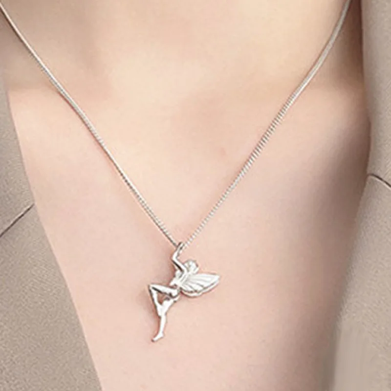 

fashion Little angel Eros Cupid pendant necklace female guardian angel pendant clavicle chain necklaces fashion jewelry