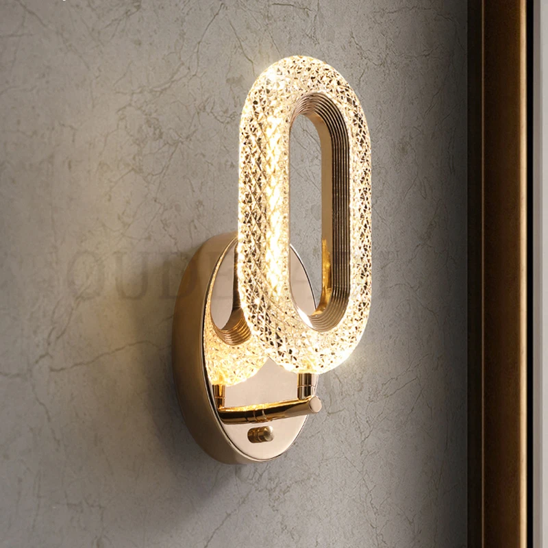 Современная светодиодная настенная лампа дизайнерский светильник с кольцом для