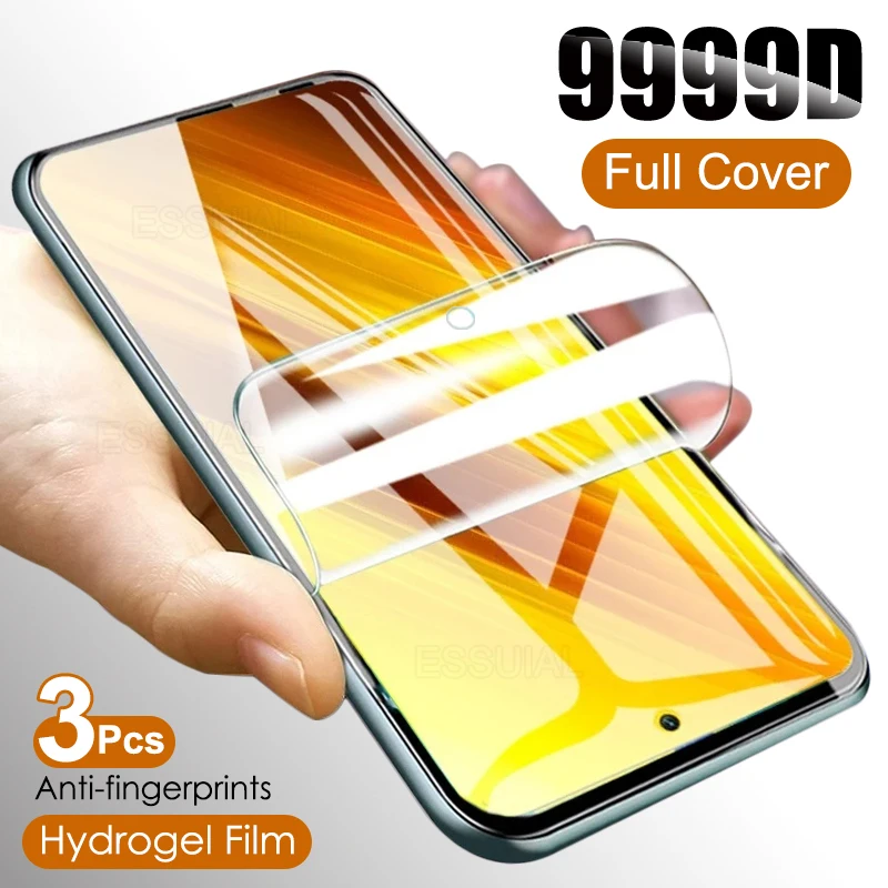 Гидрогелевая пленка для Xiaomi Mi Poco X3 M3 F1 F3 F2 Pro 11 10 10T 9T Note 8 A3 Lite 9 SE A1 A2 5X 6X защитная