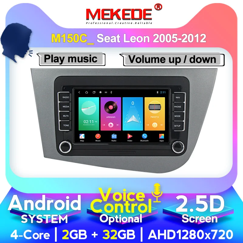 Голосовое управление 4G lte Android для Seat Leon POLO GOLF MK5 MK6 PASSAT B6 TOURAN TIGUAN с GPS навигацией