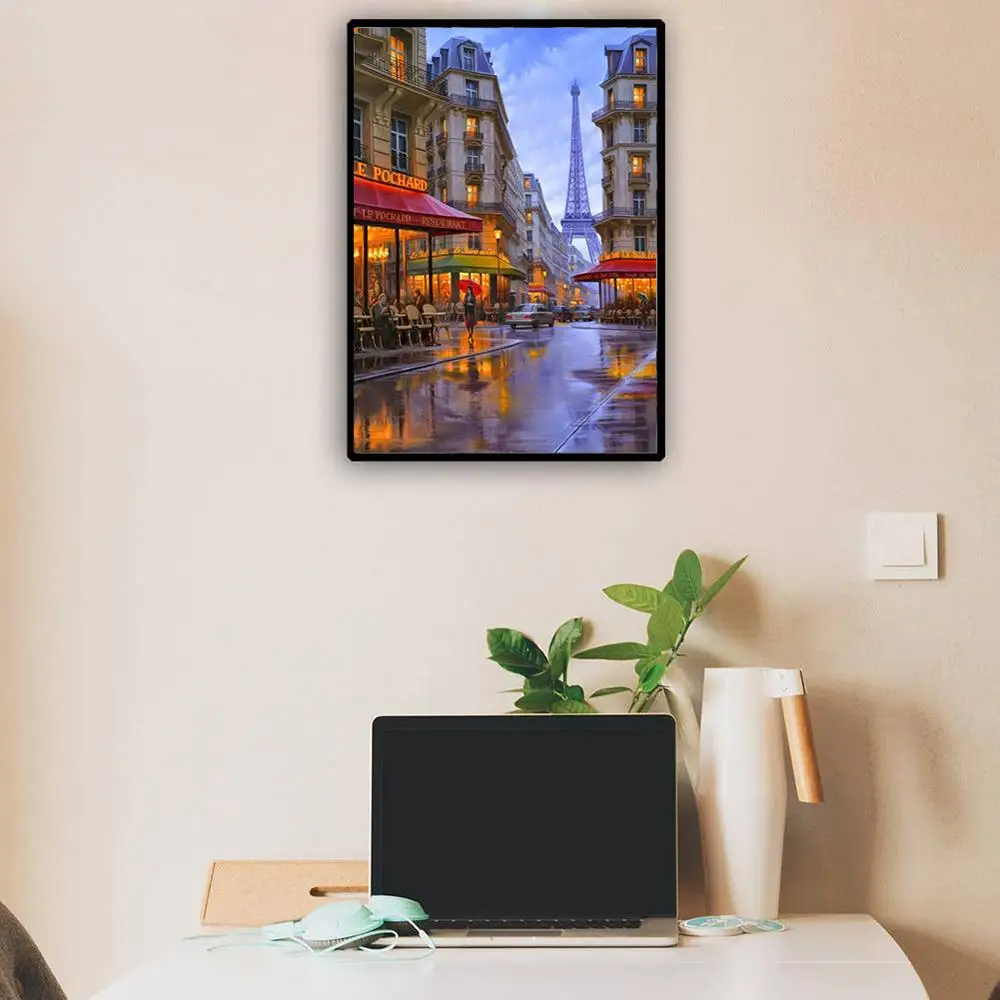 Diamond Mosaic Landscape DIY 5D Painting Street Shop Full Square Drill Rhinestones Embroidery Gift | Дом и сад