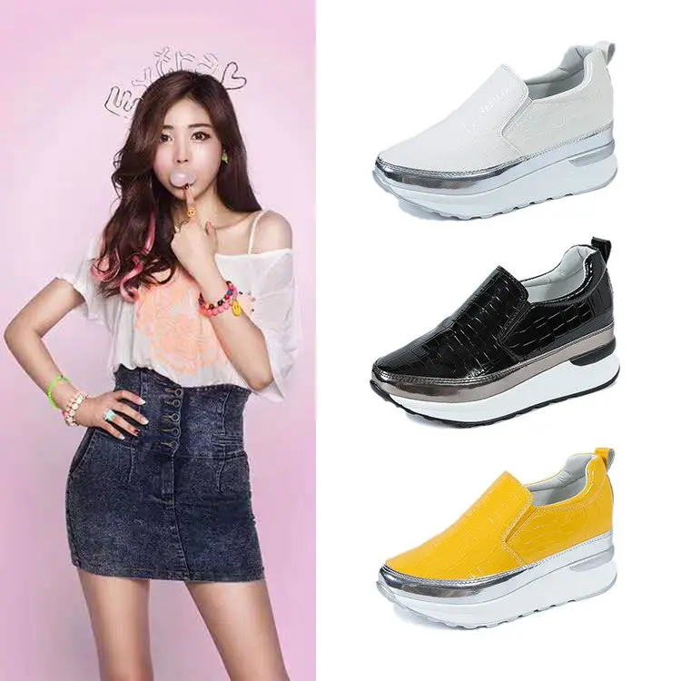 

white shoes women Fashion Quality Women's Spring Flatform Shoes Solid Wild Round Toe Students Casual Shoes zapatos mujer 2021