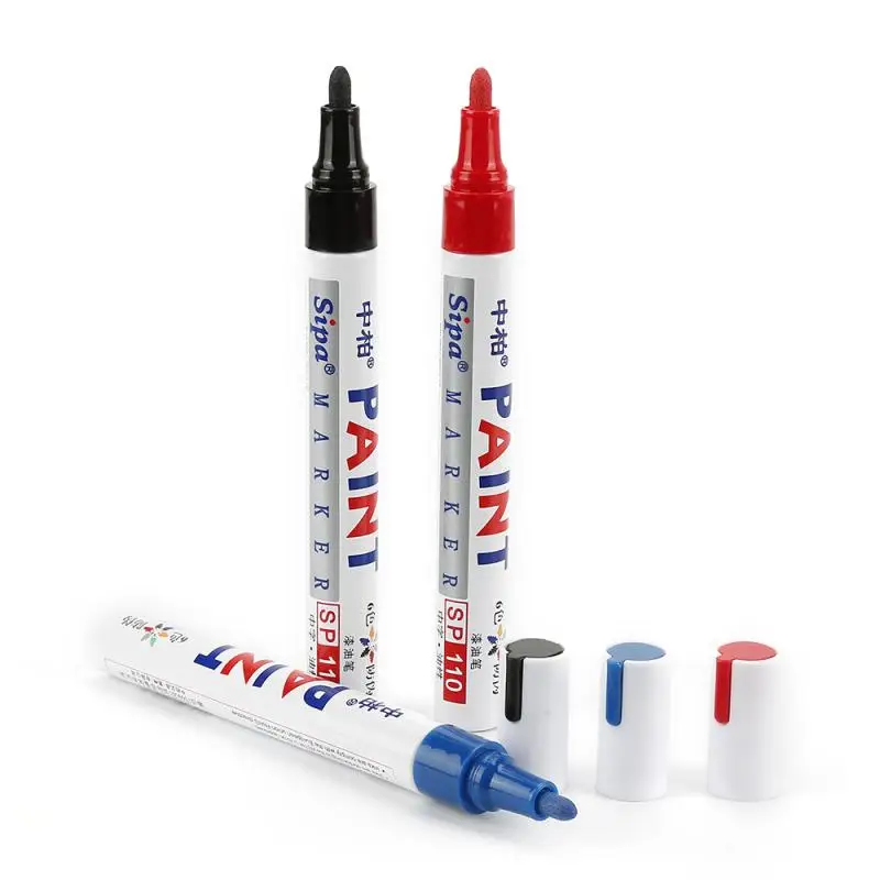 

1pc Car Waterproof Permanent Paint Marker Pen Durable Fix Stift Tire Tread Rubber Metal Access Painting Pens 12 Colors
