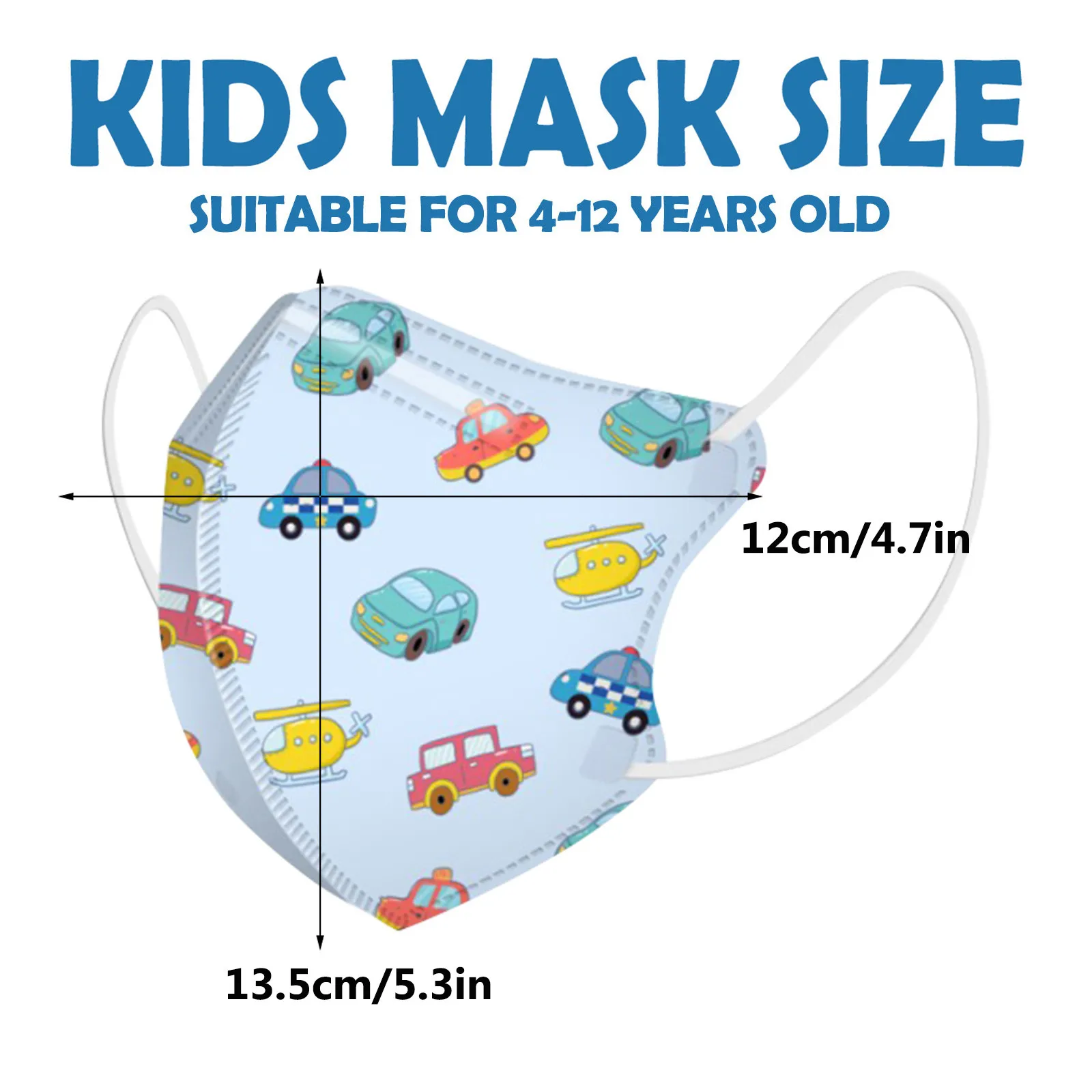 

4-12 Years Old Children Cartoon Disposable Fabric Mask Face Masks Fashion Breathable 4 Layers Mouth Cover Halloween Cosplay Mask