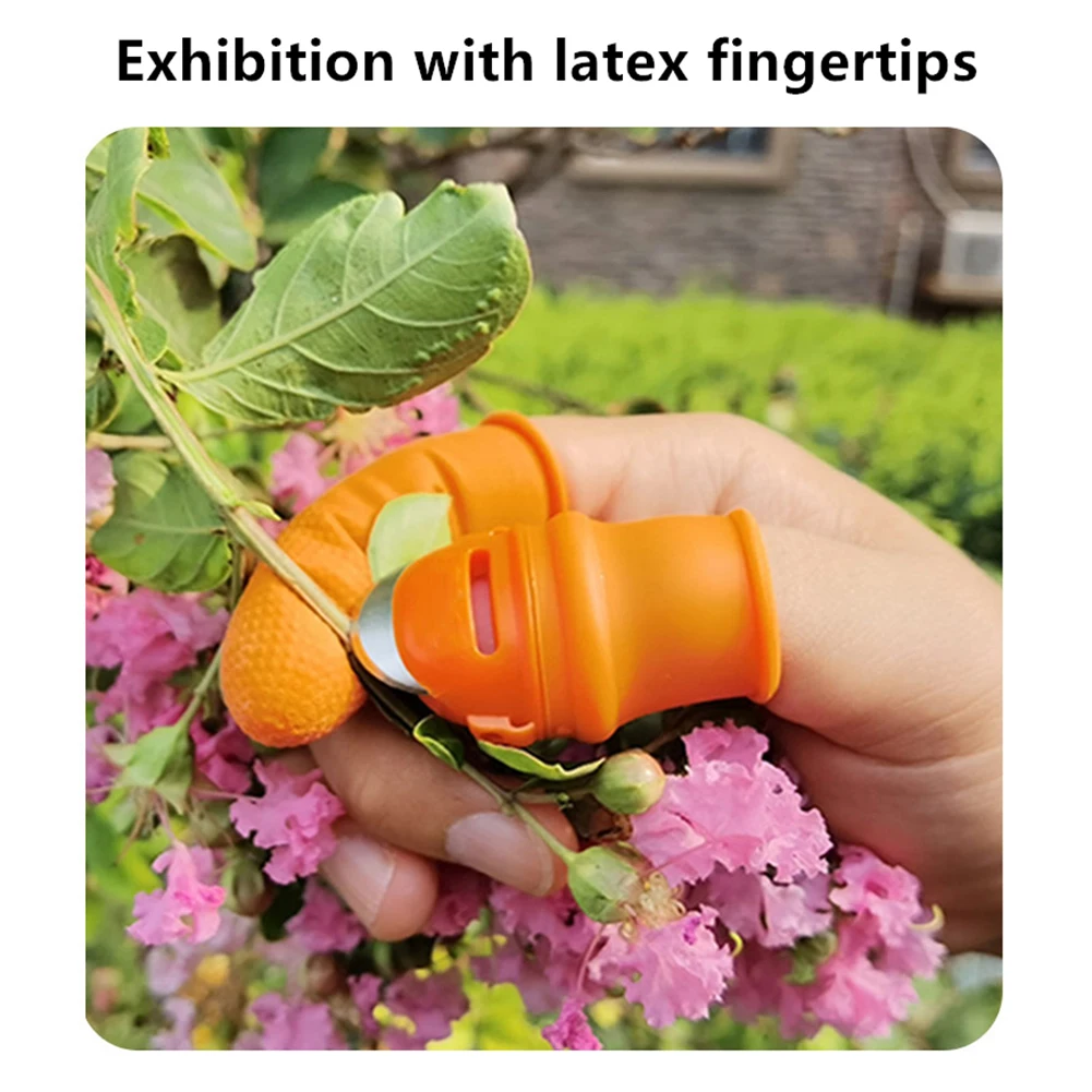 

Thumb Knife Finger Protector Metal Fingernail Vegetable Harvesting Knife Plant Blade Scissors Cutting Rings Garden Gloves