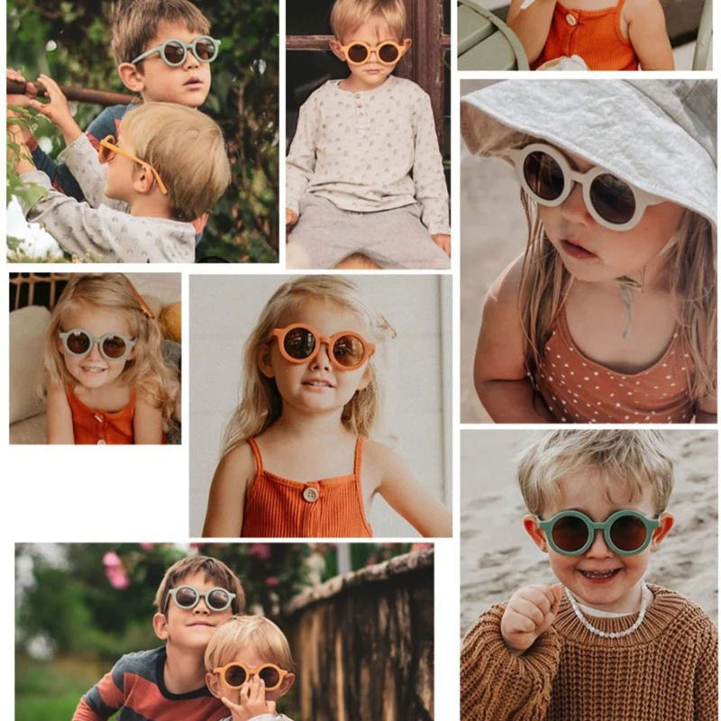 New 2021 Baby Sunglasses Toddler Aaccessories Beach Wear Photography Props Summer Sun Protection for Kids | Мать и ребенок