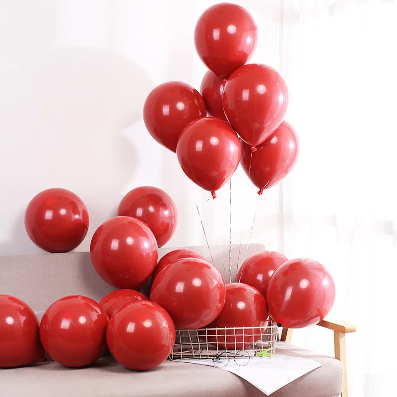 

50pcs Decorations Party Balloon Wedding Room Decoration Red Proposal Scene Arrangement Birthday Party Balloon Globos Metalicos