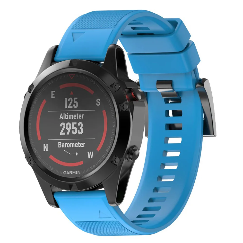 Ремешок силиконовый для Garmin Fenix 5X 3 HR Band спортивный удобный браслет наручных часов