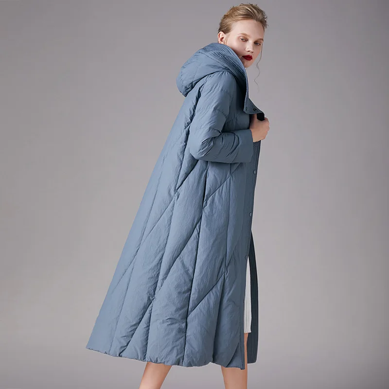 Новинка длинный пуховик Elifashion женская зимняя куртка с украшением из ниток