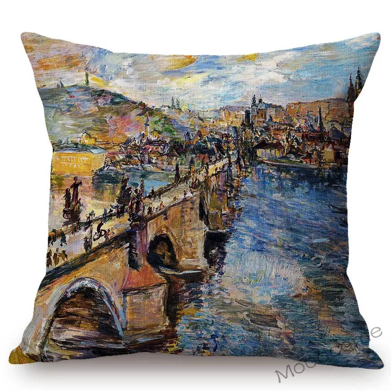 Astract Impressionism Oskar Kokoschka Oil Painting Art Ancient Greek Myths Gallery Throw Pillow Cotton Linen Cushion Cover | Дом и сад