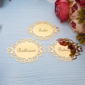 14*10 см овальная форма знака фотообои Наклейка Искусство зеркальный индикатор домашний декор