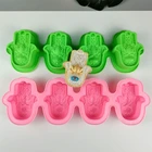 Силиконовая форма в виде лотоса для рукоделия khamsk Hamsa, силиконовая форма для эпоксидной смолы, ручная форма для свечей Фатимы, инструменты для литья смолы