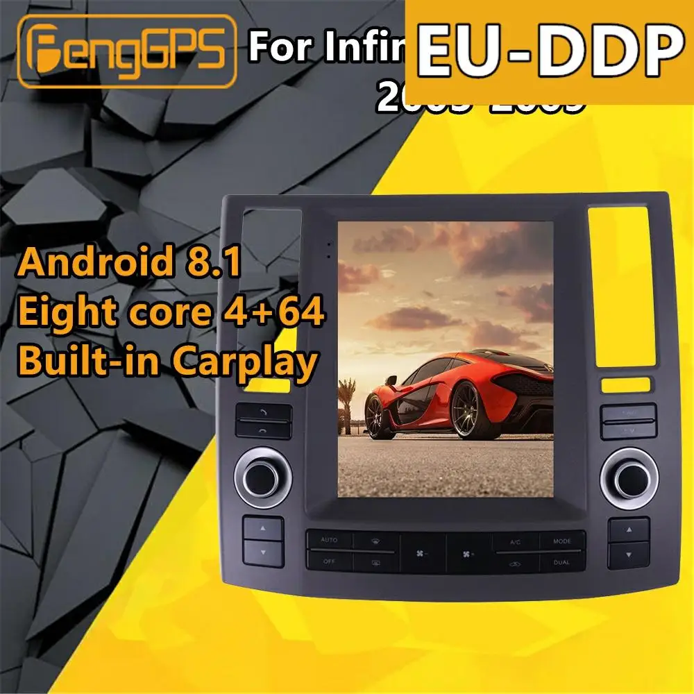 

For Infiniti FX FX35/FX45 2003 - 2009 Car multimedia player Radio Stereo Tesla Screen Android PX6 Radio GPS Navigation Head unit