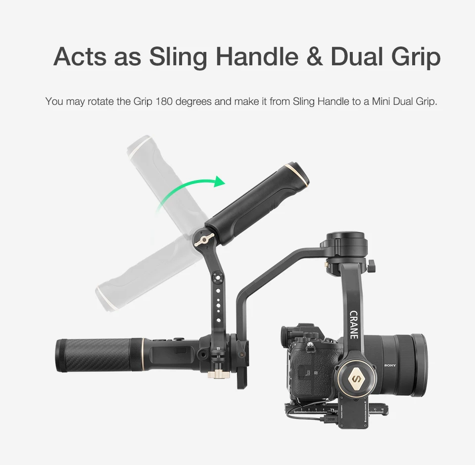 Zhiyun Официальный аксессуары TransMount кран 2S слинг ручка для крана комбинированный Pro