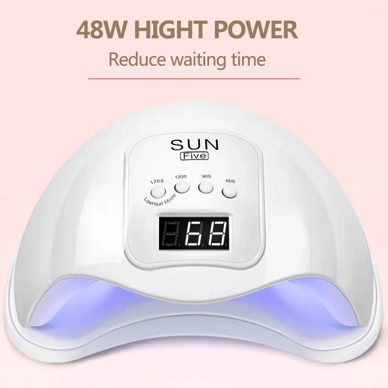 УФ-лампа для сушки гель-лака ногтей 48/36 Вт