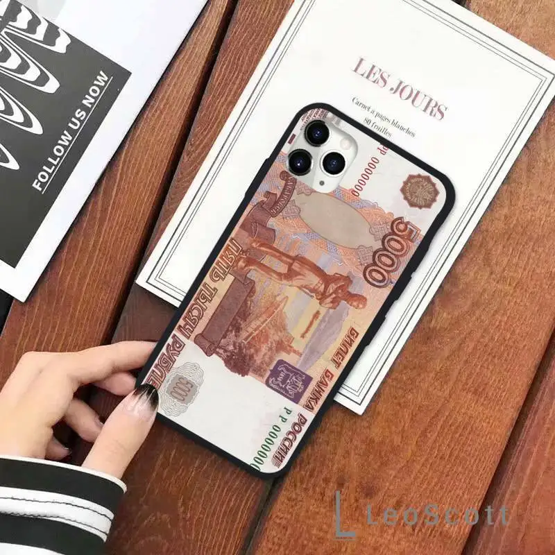 

Russian Ruble Currency Money Phone Case for iPhone 11 12 pro XS MAX 8 7 6 6S Plus X 5S SE 2020 XR