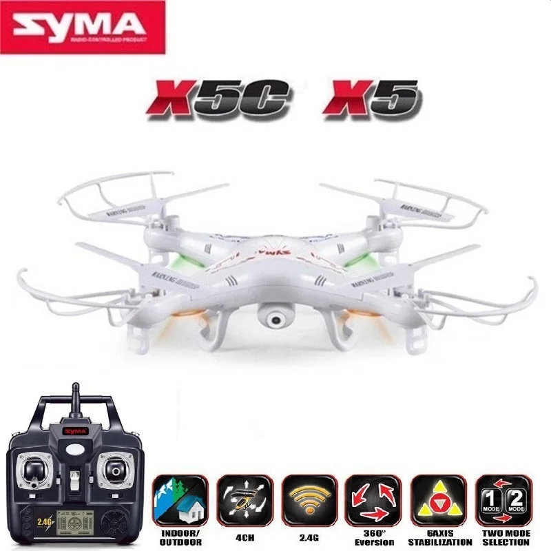 

SYMA X5C RC Drone 6-Axis Remote Control Helicopter Quadcopter With 2MP HD Camera
