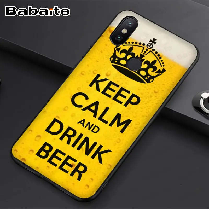 beer foam Black TPU Soft Phone Case Cover For redmi 7 5plus 5A 6pro 4X note5A note6pro note7 funda