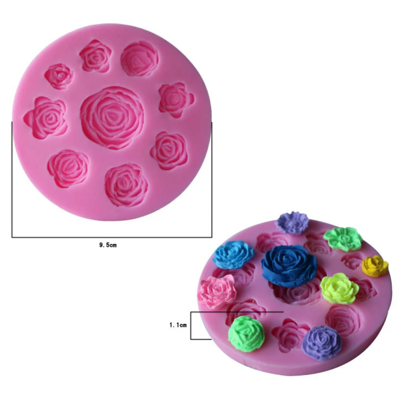 3D маленькая Роза силиконовая форма сделай сам для выпечки Инструменты Fondant