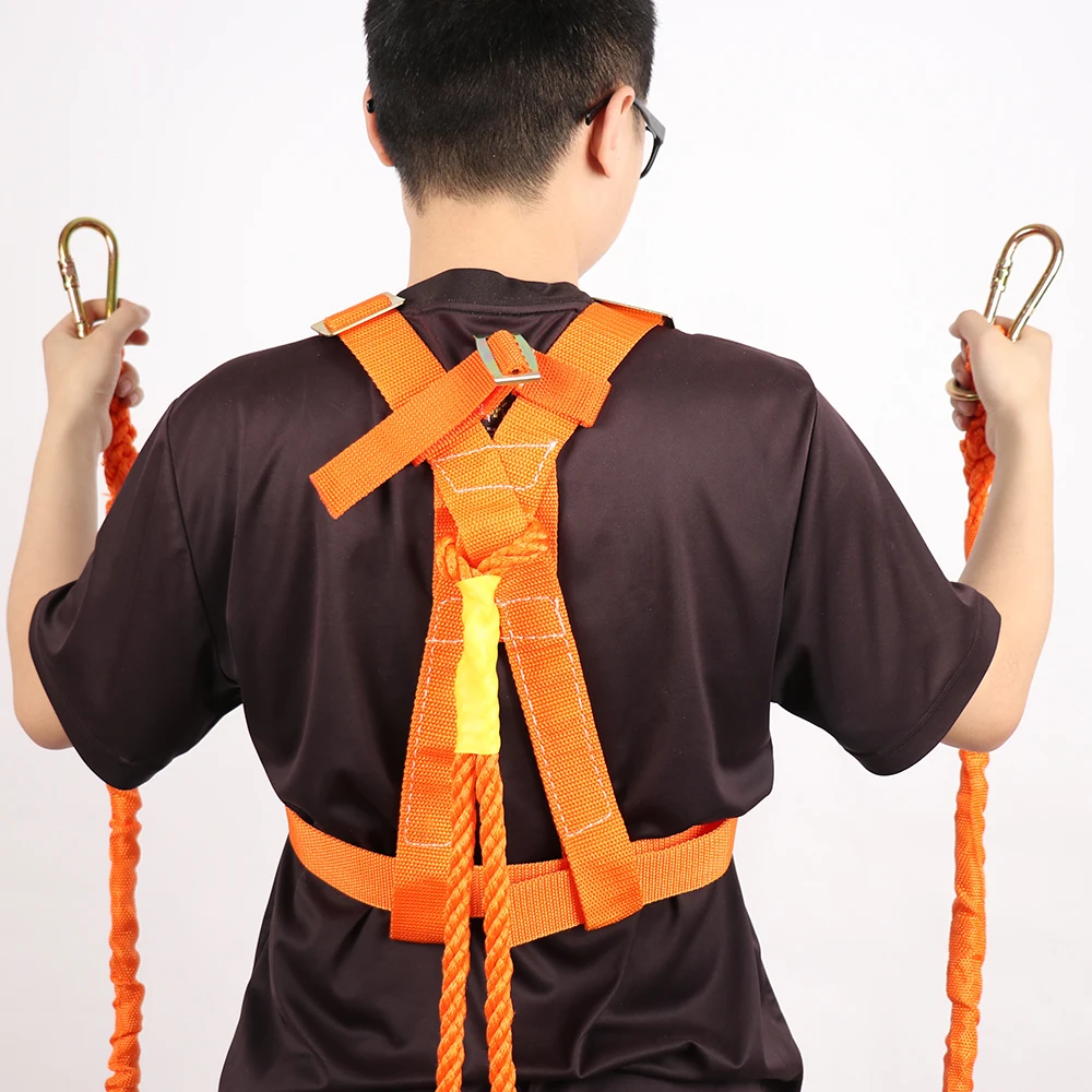 Adjustable Aerial Work Safety Belt Five-Point Fall Protection Polypropylene fiber Camping Climbing Accessories | Спорт и развлечения