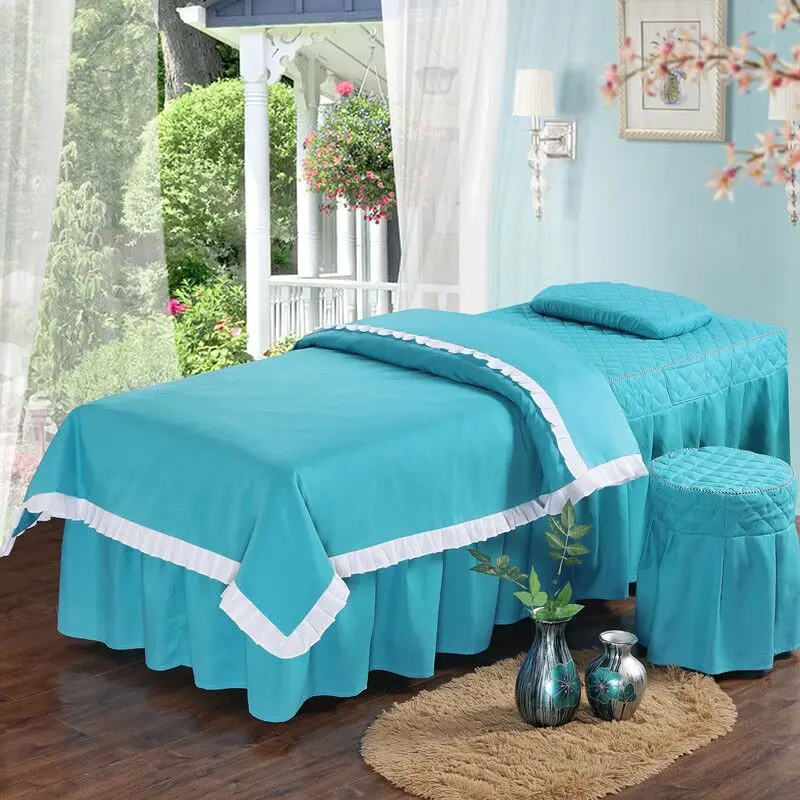 Массажный стол юбка электронная простыня для массажа набор 4 шт квадратная