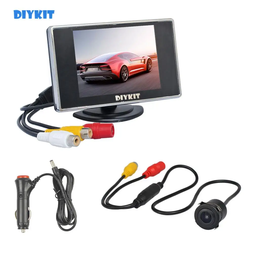 DIYKIT Проводная 3 5 дюймовая TFT ЖК монитор для автомобиля Водонепроницаемая