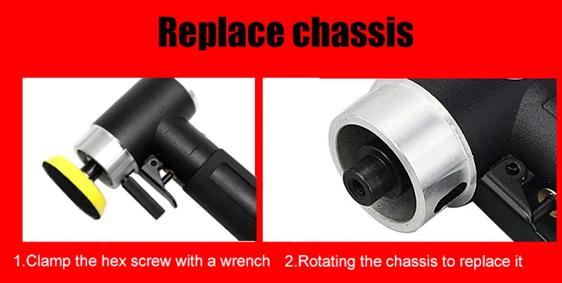 Mini Pneumatic Angle Sander Grinding Mach Polishing Machine 1/2/3 inch Air Sanding Angle Tools for Car Polisher