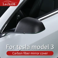 rear view mirror cover for tesla model 3 accessoriescar telsa model 3 model 3 tesla three tesla model 3 carbonaccessoires