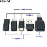 cltgxdd 1pcs usb type c male to female usb 2 0 usb 3 0 to type c converter connector adapter charging data sync transfer