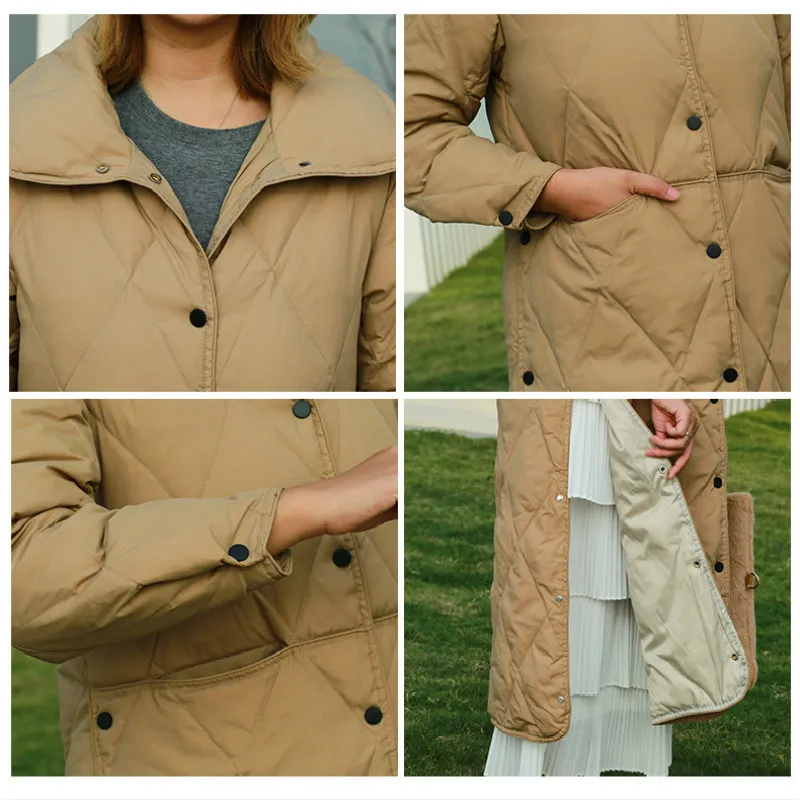 Пальто женская одежда зима 2021 Корейская Повседневная теплая длинная куртка на