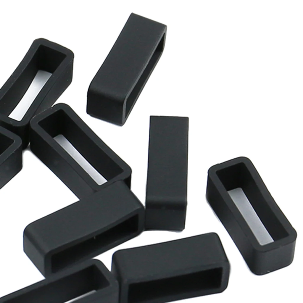 10x Assorted Silicone Watchband Strap Loop Sport Watch Holder Repair Retainer