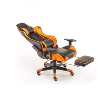 pu leather reclining adjustable office chair sport footrest computer gaming chair
