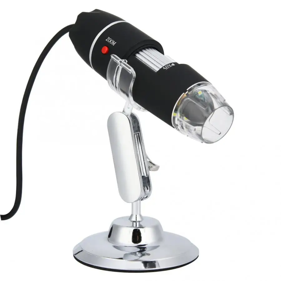 S02 50-500X Цифровые микроскопы 8LED USB с Универсальная металлическая Поддержка