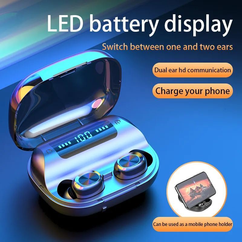 Ottwn беспроводные Bluetooth наушники с микрофоном игровая гарнитура V11 TWS спортивные