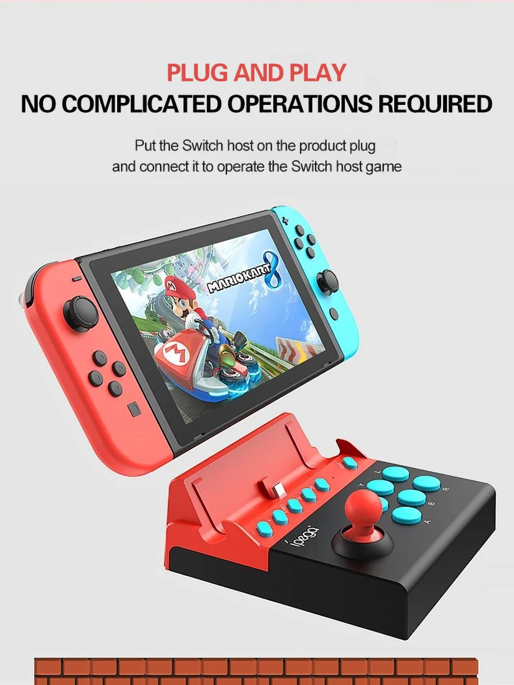 Для nintendo Switch Аркада 3D Джойстик PG-9136 USB бой игровой контроллер для телефона/ПК левый и правый аналоговый контроллер аксессуары
