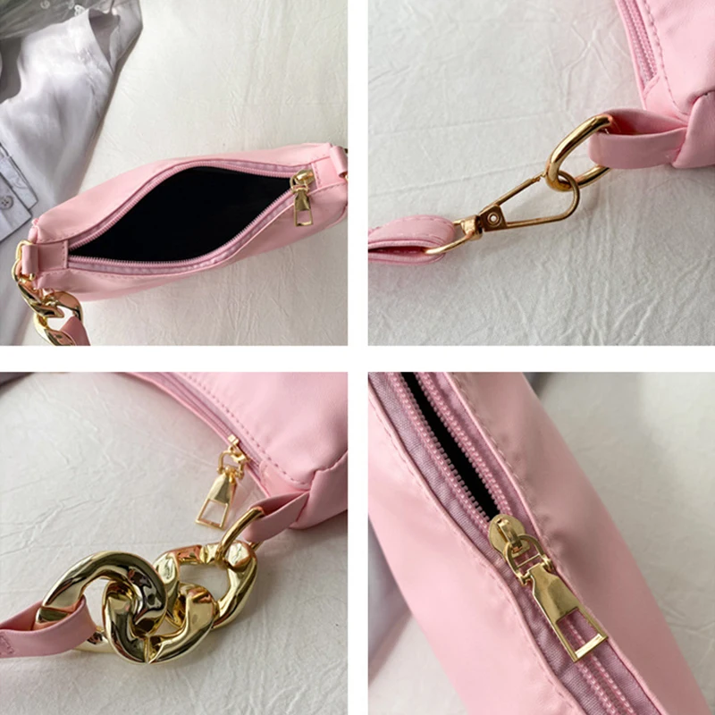 

Soft Solid Color Underarm Bag Small PU Leather Shoulder Bags For Women 2021 Summer Simple Handbags And Purses Female Travel Tote