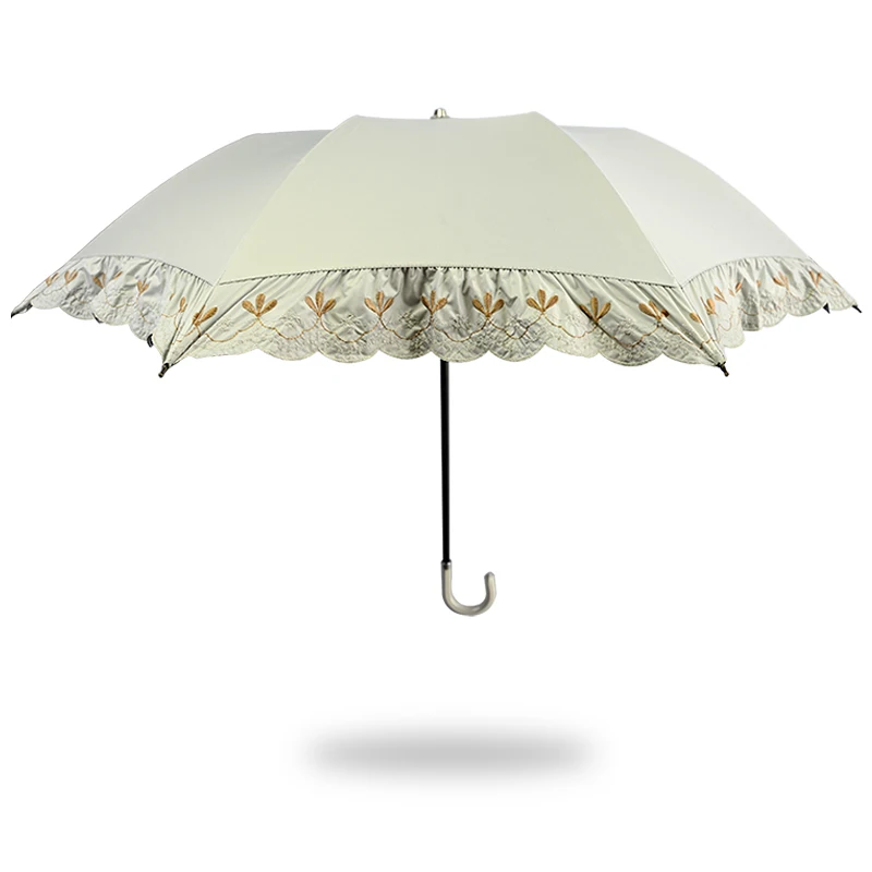 Кружевной Полуавтоматический зонт Lolita Girl для свадебного костюма 2 сложения анти