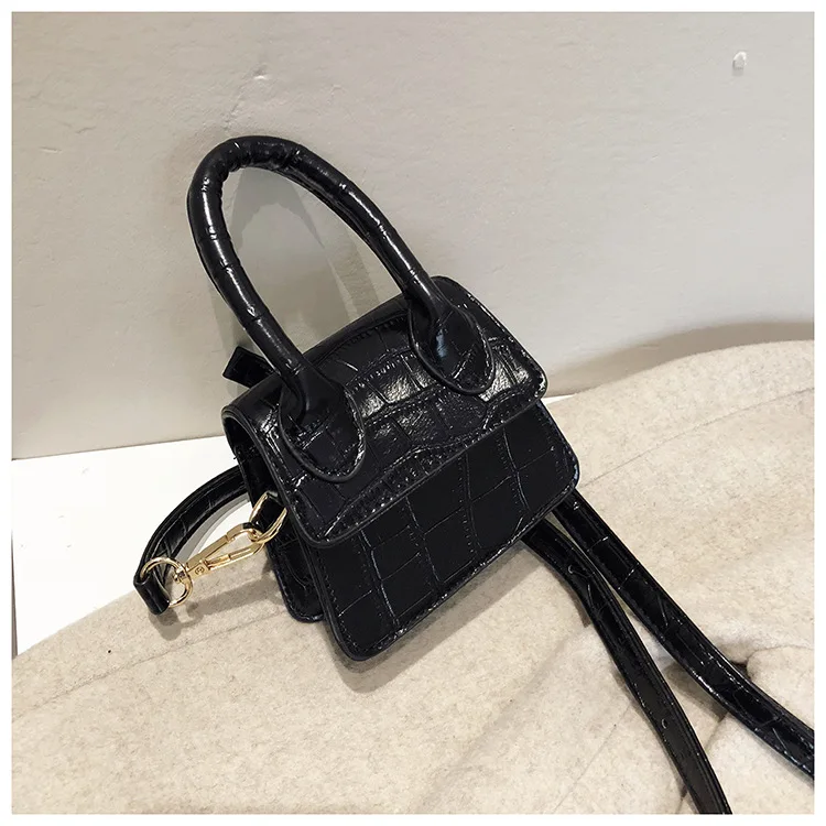 

Mini Small Square Bag 2020 Fashion New Quality NEW PU Leather Women's Handbag Crocodile Pattern Chain Shoulder Messenger Bag HOT