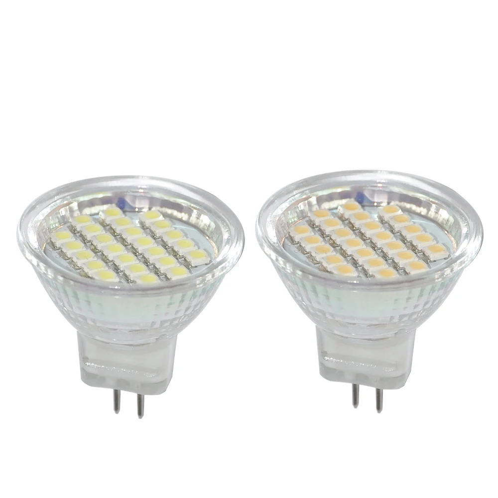 10 шт. MR11 3528 SMD 24 светодиодный s светильник Точечный со стеклянной крышкой 3 Вт 12 в